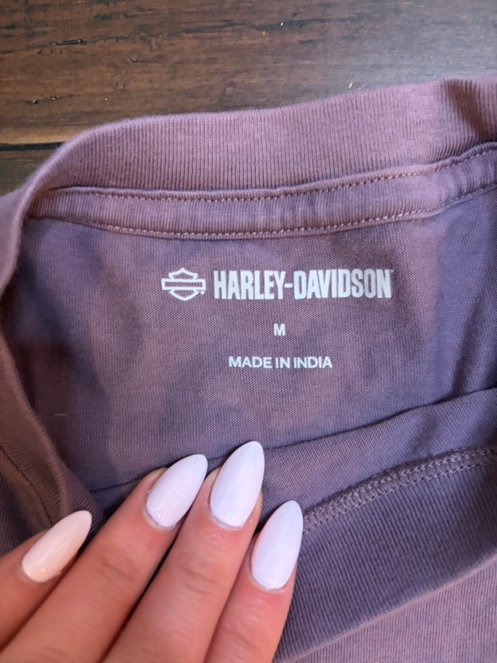 Harley-Davidson Mauve Graphic Tunic dress with White Logo moto 90’s Y2K - Picture 4 of 6